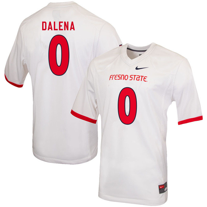 Men #0 Mac Dalena Fresno State Bulldogs College Football Jerseys Sale-White